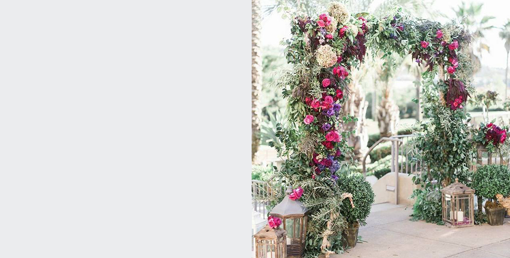 Cổng hoa cưới lãng mạng